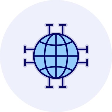 Dünya çapında web simgesi vektör illüstrasyonu               