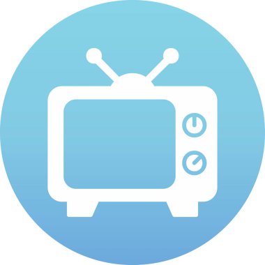 televizyon simgesi, basit vektör illüstrasyonu