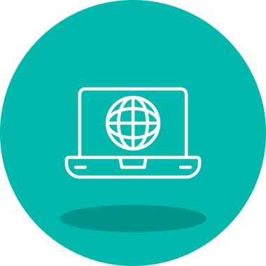 İnternet web simgesi basit illüstrasyon 