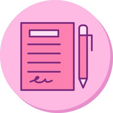 Kalem simgesi çizimi olan planlayıcı