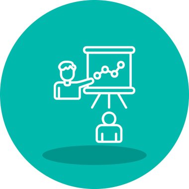 personel eğitim simgesi, vektör illüstrasyonu basit tasarım