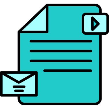 belge simgesi, vektör illüstrasyonu basit tasarım