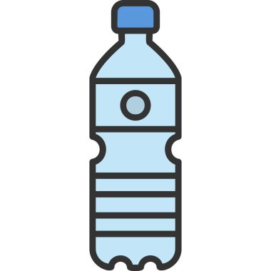 Su şişesi. Web simgesi basit illüstrasyon