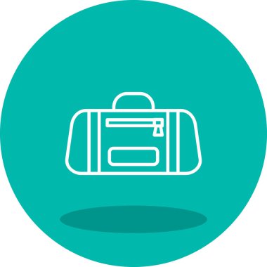 Spor çantası simgesi, vektör illüstrasyonu