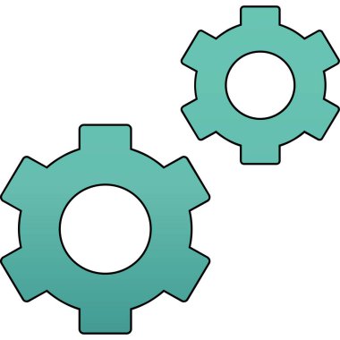 Vitesli ayar simgesi, vektör illüstrasyonu basit tasarım