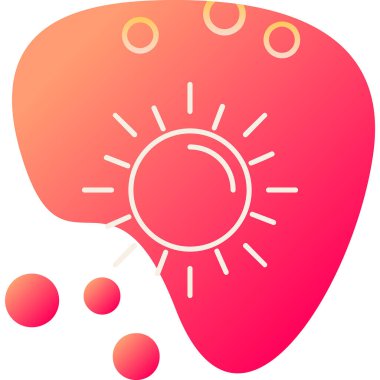 Güneş. Web simgesi basit illüstrasyon 