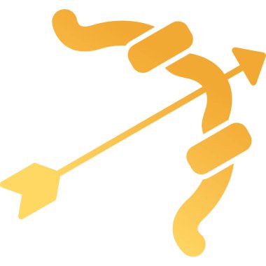 Yay ve Ok ağ simgesi, vektör illüstrasyonu