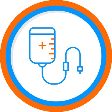 Kan Transfüzyon Ağı simgesi, vektör illüstrasyonu