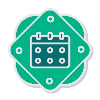 Takvim simgesi, vektör illüstrasyonu basit tasarım