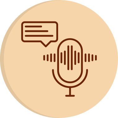 vector illustration of Voice message icon                        