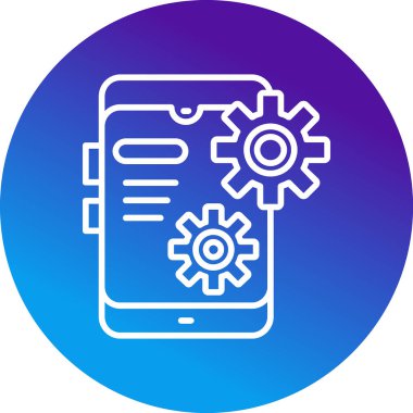 Mobil Ayarlar ikon vektör çizimi