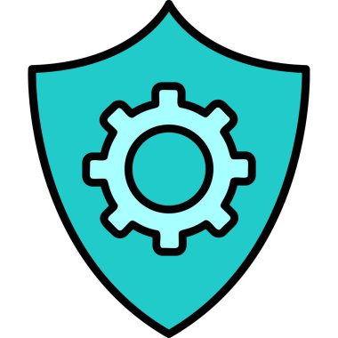 Veri koruma simgesi, vektör çizim                  