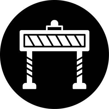 Bariyer. Web simgesi basit tasarım  