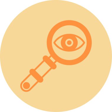 büyütme cam simgesi, vektör illüstrasyonu basit tasarım