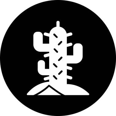 Kaktüs. Web simgesi basit illüstrasyon 