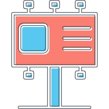 Billboard web simgesi, vektör çizim 