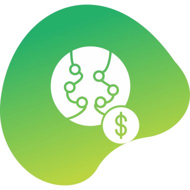 Küreselleşme simgesi, vektör illüstrasyonu basit tasarım