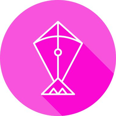 Uçurtma. Web simgesi basit illüstrasyon              