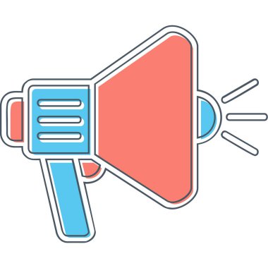 megafon web simgesi, vektör çizim 