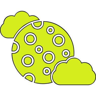 Dolunay simgesi, vektör illüstrasyonu