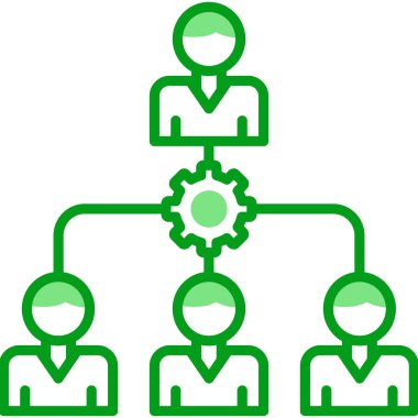 İnsan kaynakları yönetim vektörü düz vektör çizimi 