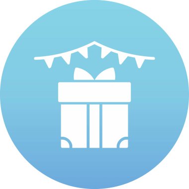 Hediye. Web simgesi basit illüstrasyon