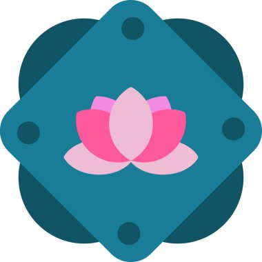 lotus. Web simgesi basit illüstrasyon