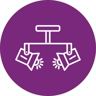 Spotlight simgesi, web basit illüstrasyon