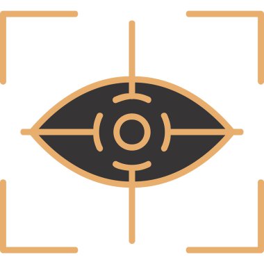 Göz. Web simgesi basit illüstrasyon