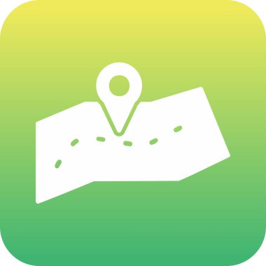 harita simgesinin vektör illüstrasyonu 