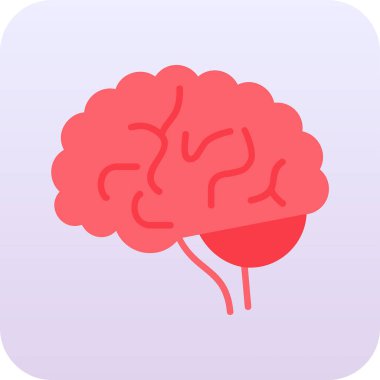 Beyin. Web simgesi basit illüstrasyon 