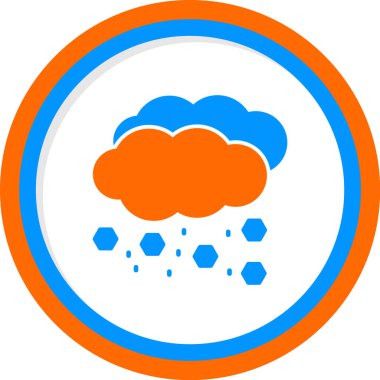 Hava durumu ikonu. Web için Hail vektör simgesinin basit illüstrasyonu          