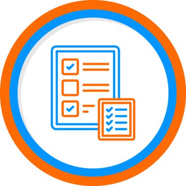 Kontrol listesi. Web simgesi basit illüstrasyon 