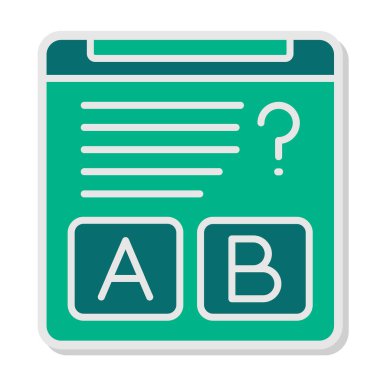 Quiz web simgesi vektör illüstrasyonu