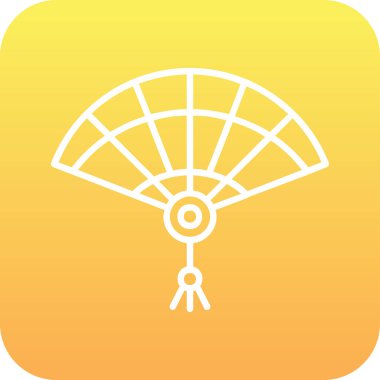 Çin fan web simgesi basit tasarım            