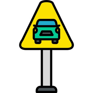 Trafik işareti simgesi Web illüstrasyonu