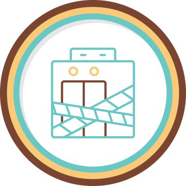 Asansör simgesi, vektör illüstrasyonu basit tasarım