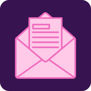 E- posta İş Teklif simgesi vektör illüstrasyonu