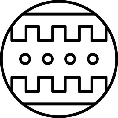 Süsleme Simgesi Basit Vektör İllüstrasyonu