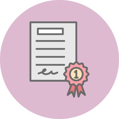 Sertifika. Web simgesi basit tasarım