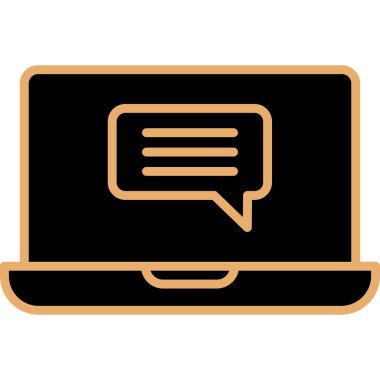 Çevrimiçi İletişim simgesi vektör illüstrasyonu