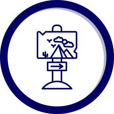 Ok simgesi, vektör illüstrasyonlu tabela