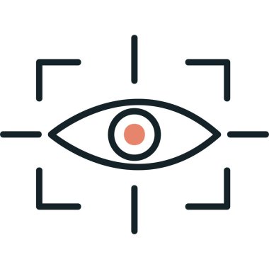 vizyon web simgesi, vektör illüstrasyonu 