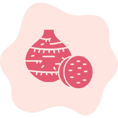 Taro kök simgesi, vektör illüstrasyonu basit tasarım