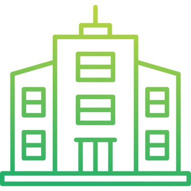 Bina. Web simgesi basit illüstrasyon 