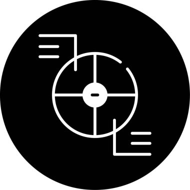 Pasta çizelgesi simgesi, vektör illüstrasyonu 