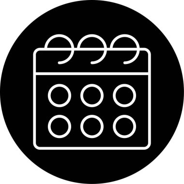 Takvim simgesi, vektör illüstrasyonu basit tasarım