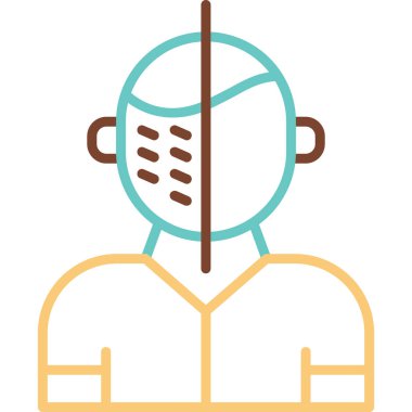 İnsan görüşünden önce. Web simgesi vektör illüstrasyonu