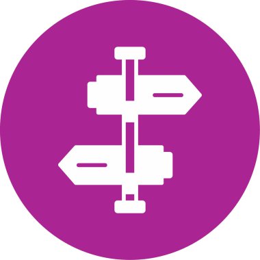 Bir sokak işaretinin vektör illüstrasyonu