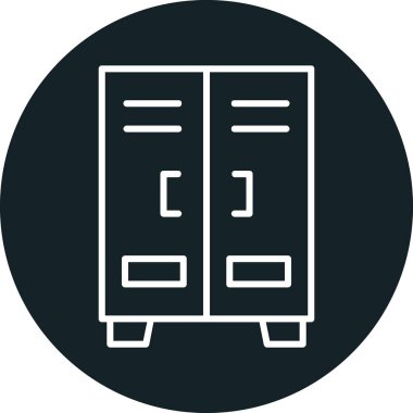 Dolap. Web simgesi basit illüstrasyon  